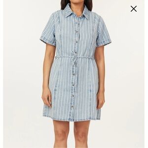 Scotch & Soda Easy Stripe Shirtdress Sz L
